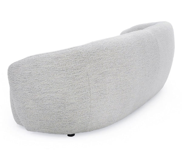 VIG Furniture Omaha Sculptural Off-White Fabric Sofa — 90" Modern Minimalist Rounded Silhouette, Plush Foam Seating VGKK-KF2823-BEI-S