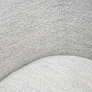 VIG Furniture Omaha Sculptural Swivel Chair In Off-White Fabric — Cozy Curved Design, Foam Seat, Smooth Rotation VGKK-KF2823-BEI-CH