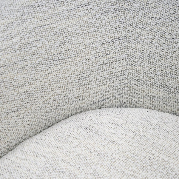 VIG Furniture Omaha Sculptural Swivel Chair In Off-White Fabric — Cozy Curved Design, Foam Seat, Smooth Rotation VGKK-KF2823-BEI-CH