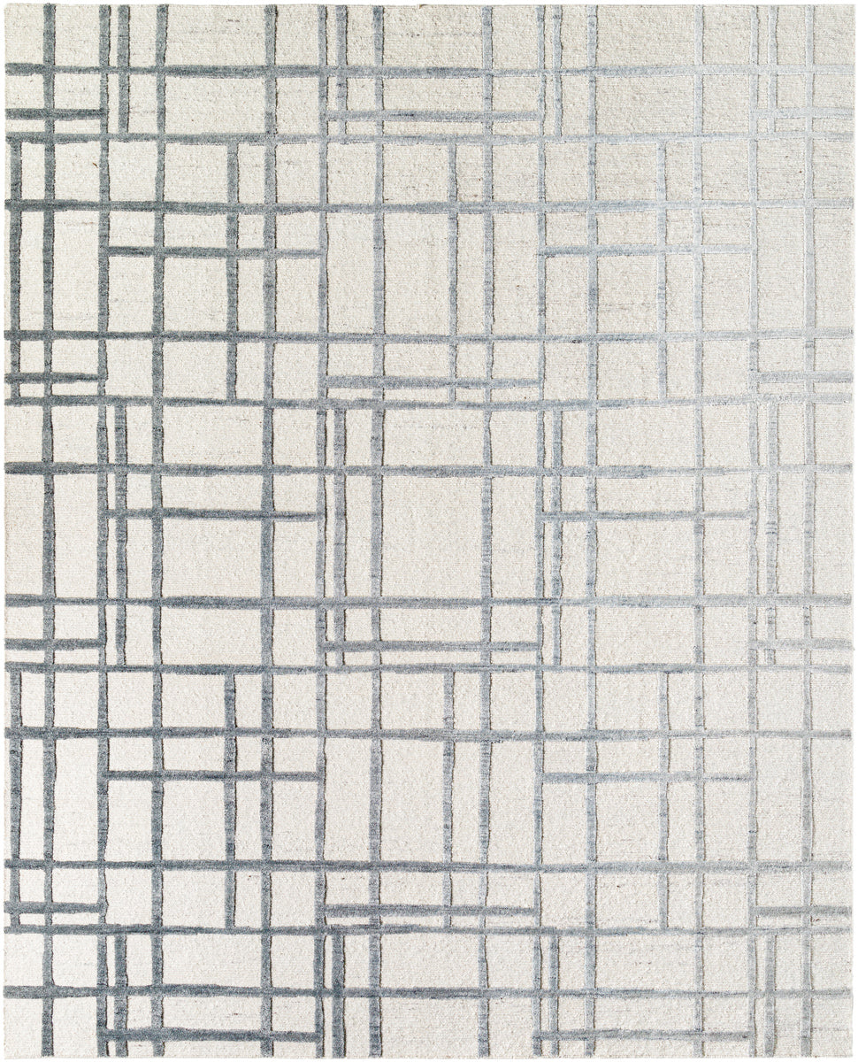 Ombre OMB-2300 9' x 12' Handmade Rug OMB2300-912  Light Silver, Ash, Pewter, Slate, Metallic - Silver Surya