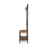 Christopher Knight Home® - Noble House - Tallulah Indoor Industrial Acacia Wood Bench With Shelf And Coat Hooks