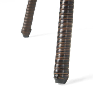 English Elm Christopher Knight Home® - FIGI Paea 27" Glass Table Brown Multi – Durable PE Wicker & Iron Bistro Table with Storage Basket 53082.00IRNKD