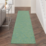 Nourison Positano POS01 Machine Made Power-loomed No Border Indoor/Outdoor Modern Outdoor Rug Blue Green, Blue Green 100% Polypropylene 99446790484