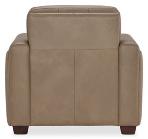 Hooker Furniture Griffin Top-grain Leather Accent Chair Transitional Tailored Seating for Living Rooms SS179-01-086