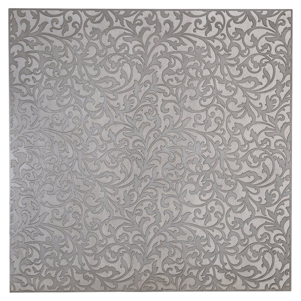 Bernhardt Bernhardt Cornelia Cocktail Table With Glazed Stainless Steel Top, Florentine Acanthus Detail, 44" 331011