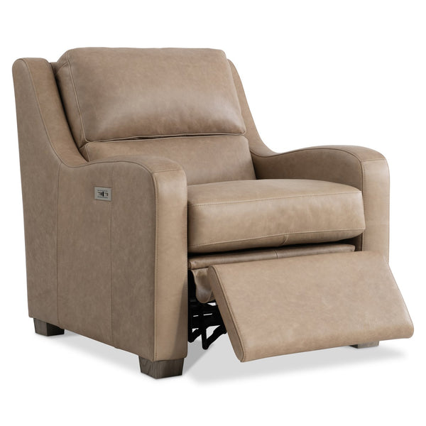 Bernhardt Bernhardt Ventura Leather Power Motion Chair With Deep Seat, Bustle Back & Smooth Recline In Premium Leather 362RLO