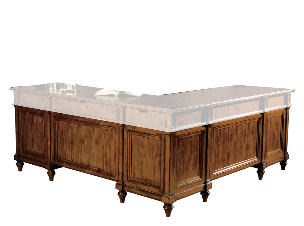 Hekman Furniture 7-9107p Elegant Pedestals & Modesty Panel By  - Perfect For Stylish Workspaces! Urban Ash Burl Pedistals & Modesty Panel 79107p