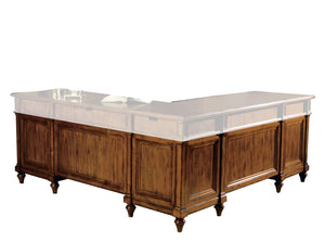 Hekman Furniture 7-9107p Elegant Pedestals & Modesty Panel By  - Perfect For Stylish Workspaces! Urban Ash Burl Pedistals & Modesty Panel 79107p