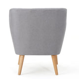 Christopher Knight Home® - Noble House - Merel Mid Century Modern Light Grey Fabric Club Chair