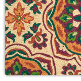 Nourison WaverlyWav17 Greetings WGT26 Machine Made Tufted  Indoor/Outdoor Bohemian Botanical Rug Clay, Clay 100% Coir 99446366948