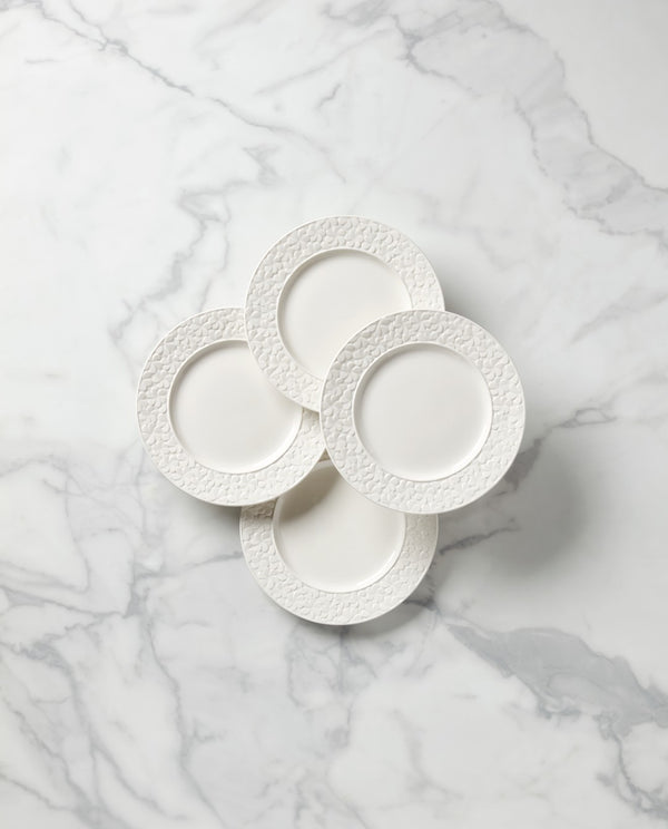 Lenox Kate Spade Blossom Lane 4-Piece Accent Plate Set White, WHITE PORCELAIN 891945