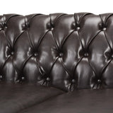 Christopher Knight Home® - Noble House - Parksley Tufted Chesterfield Faux Leather 3 Seater Sofa