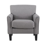 Homelegance By Top-Line Huntley Modern Accent Chair Dark Grey Linen