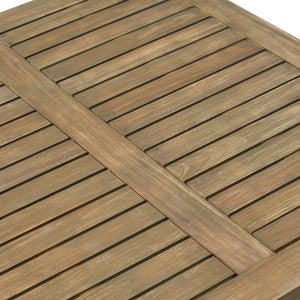 English Elm Perla Square Acacia Wood Coffee Table Grey Finish Indoor Outdoor Patio Living Room 59098.00GRY