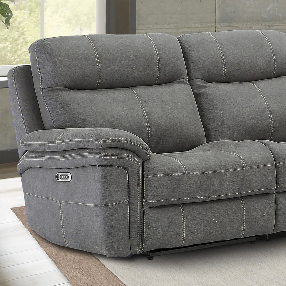 Parker House Parker Living Mason Power Recliner - Luxurious Comfort With Stylish Design For Ultimate Relaxation Grey 100% Polyester (W) Mma#810-crb