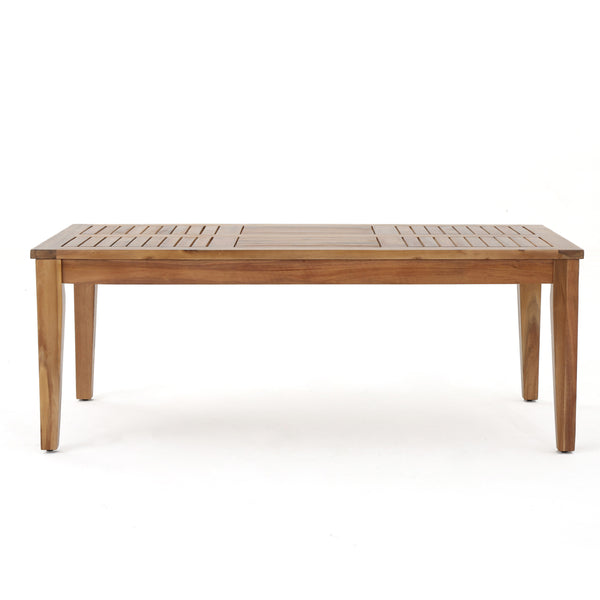English Elm Christopher Knight Home® - HAMPTON Acacia Wood Coffee Table with Slat Top, Weather-Resistant Durable Hardwood, 44.9" L Natural 60399.00