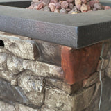 Christopher Knight Home® - Noble House - Carson Outdoor Square Fire Pit, Stone