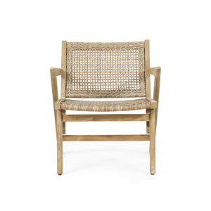 English Elm Christopher Knight Home® - BRAXTON Wicker Club Chairs Set of 2 - Light Brown Acacia Wood Frames, Transitional Outdoor Comfort and Style 72613.00MLBRN