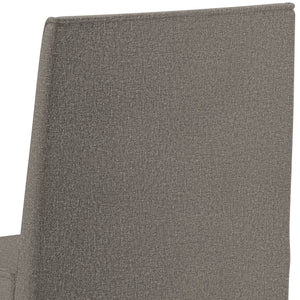 English Elm Bartow Taupe Dining Chair Set of 2 – Upholstered Rubberwood Frame, Piped Modern Design, Multiuse B136P158472