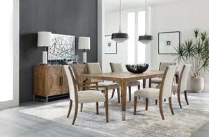 Hooker Furniture Chapman Sorrel Buffet With White Oak Veneers, Hand-Hammered Pewter Accents & Soft-Close Storage 6033-75900-85