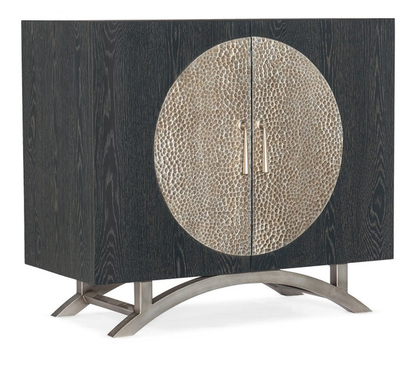 Hooker Furniture Melange Charcoal Nolita Two-Door Cabinet With Oak Veneers, Medallion Insets, Soft-Close Doors 628-50134-98