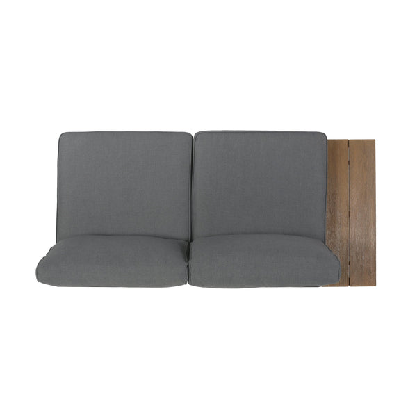 English Elm Norfolk Outdoor Left Sectional Seat with Mesh Back and Faux Wood Aluminum Frame 62750.00LGRY