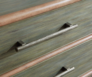 Hooker Furniture Retreat Rattan Chest With Three Self-Closing Drawers, Two-Tone Dune & Seagrass Finish, Coastal Style Greens 6950-90017-35