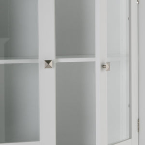 English Elm Acadian Space Saver Cabinet In Pure White - Stylish, Durable Storage For Narrow Spaces & Rooms B136P158500