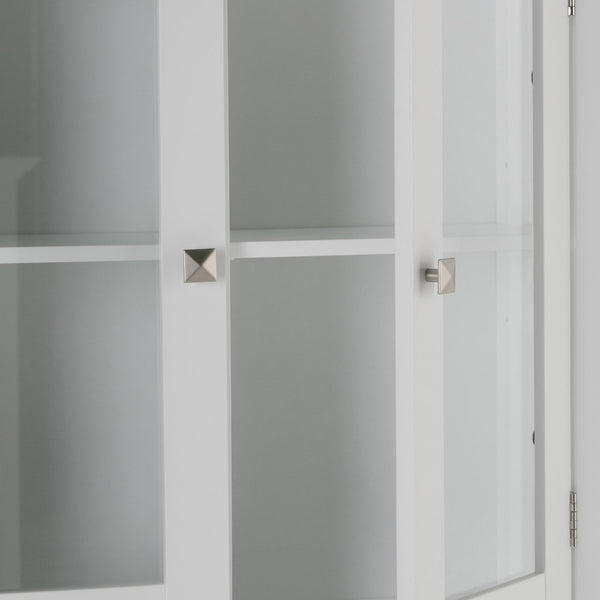 English Elm Acadian Space Saver Cabinet In Pure White - Stylish, Durable Storage For Narrow Spaces & Rooms B136P158500