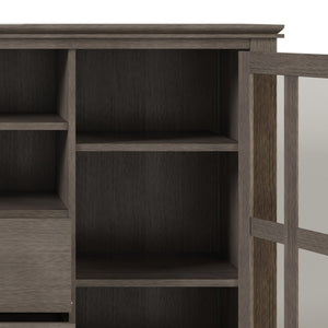 English Elm Artisan Tall Tv Media Stand In Farmhouse Grey - Handcrafted Solid Wood With Ample Storage & Style B136P158407