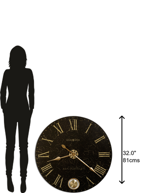 Hekman Furniture 620474 Howard Miller London Night Brass Wall Clock - Unique Design, Quartz Movement, Timeless Elegance  London Night Wall Clock 620474