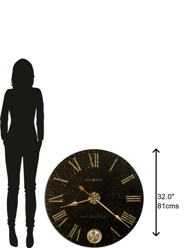 Hekman Furniture 620474 Howard Miller London Night Brass Wall Clock - Unique Design, Quartz Movement, Timeless Elegance  London Night Wall Clock 620474