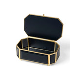 Lenox Kate Spade "I Treasure You" Black Jewelry Box Black, BLACK GLASS,CRYSTAL 897378