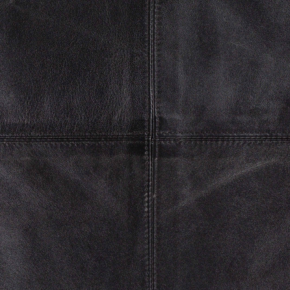 Surya Onyx Rustic 13"L X 20"W Lumbar Pillow Kit - Stylish Leather & Polyester Blend, Easy Care Home Decor Black Leather,Polyester Onx002-1320