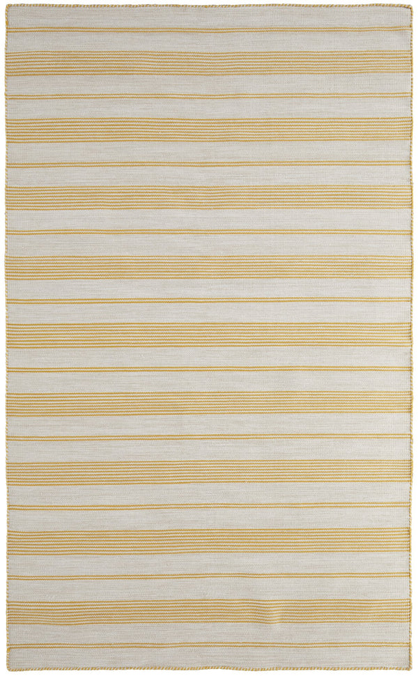 Feizy Rugs Duprine Eco-friendly Hand-woven Indoor Rug - Stylish Nautical Design With Classic Pin Stripes Yellow,Ivory Pet,Polyester 7220560fgld000p00