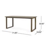 Christopher Knight Home® - Noble House - Nibley Outdoor Acacia Wood Dining Table