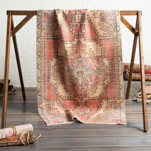 Surya Antique Hand Knotted Wool Rug Turkish Weave One of a Kind Low Pile Floor Accent OOAK1048-4376