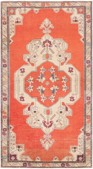 Antique One of a Kind OOAK-1071 4'2" x 7'6" Handmade Rug OOAK1071-4276  Dark Coral, Khaki, Pearl, Ash, Rose Gold, Desert Tan, Old Lavender Surya