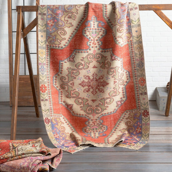 Surya Antique One of a Kind Hand Knotted Wool Rug Turkish Low Pile Traditional Accent OOAK1092-4468
