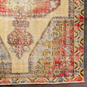 Antique One of a Kind OOAK-1095 4'4" x 7'6" Handmade Rug OOAK1095-4476  Desert Tan, Slate Grey Taupe, Tan, Light Wood, Camel, Neutral, Sage, Rose Gold Surya