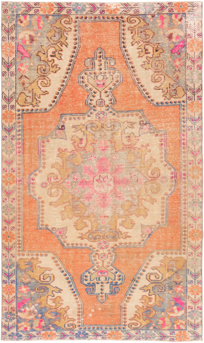 Antique One of a Kind OOAK-1116 4'3" x 7' Handmade Rug OOAK1116-437  Tan, Camel, Desert Tan Surya