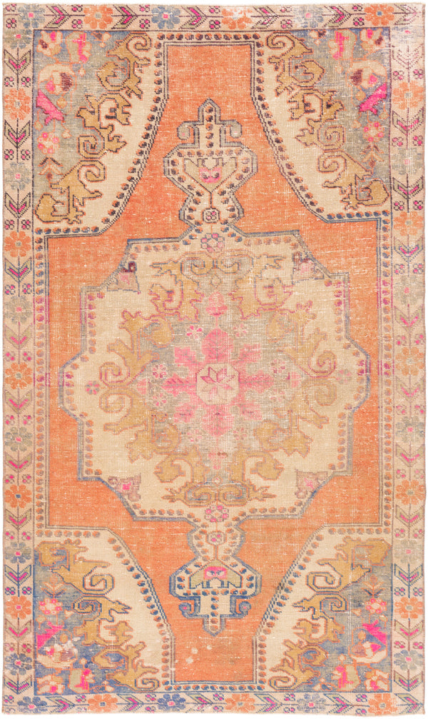 Antique One of a Kind OOAK-1116 4'3" x 7' Handmade Rug OOAK1116-437  Tan, Camel, Desert Tan Surya