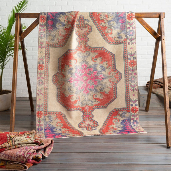 Surya Antique Hand Knotted Wool Rug Turkish One of a Kind Low Pile Bedroom Accent OOAK1118-4462