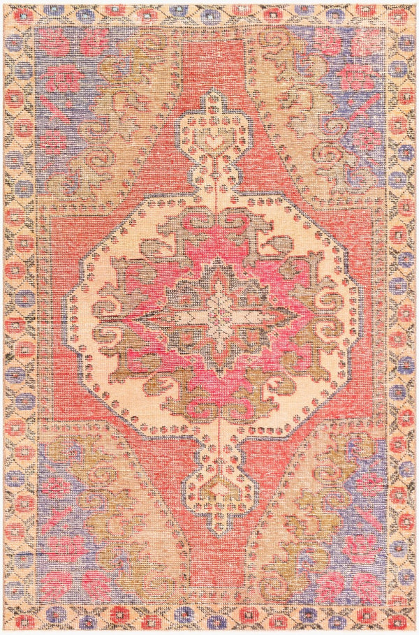 Surya Antique Hand Knotted Wool Area Rug Turkish Traditional Motifs for Dining or Bedroom OOAK1119-4469