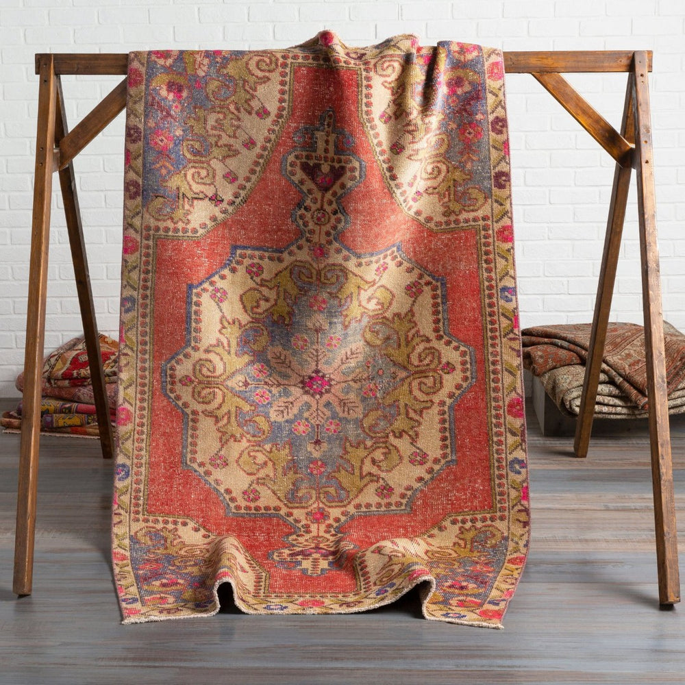 Surya Antique Hand Knotted Turkish Wool Area Rug Low Pile Traditional Accent for Hallway OOAK1121-4271