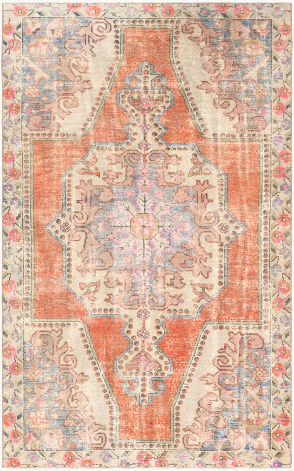 Surya Antique Hand Knotted Wool Rug Turkish One of a Kind Low Pile Bedroom Accent OOAK1133-457