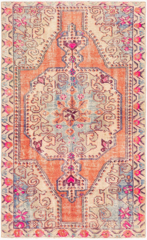 Surya Antique Hand Knotted Turkish Wool Rug Low Pile Vintage Style for Living Room OOAK1140-468