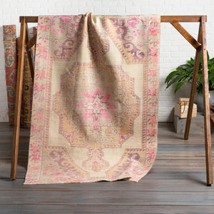 Antique One of a Kind OOAK-1164 4'2" x 7' Handmade Rug OOAK1164-427  Pearl, Natural, Desert Tan, Ash Surya