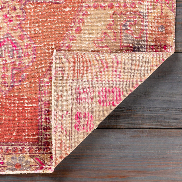 Antique One of a Kind OOAK-1165 4'3" x 7'2" Handmade Rug OOAK1165-4372  Natural, Light Wood, Rose Gold, Camel Surya