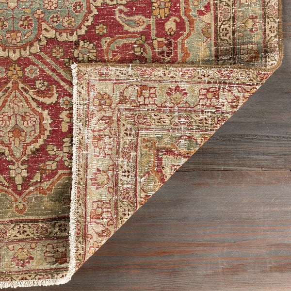 Antique One of a Kind OOAK-1212 4'1" x 5'11" Handmade Rug OOAK1212-41511  Brick, Camel, Rose Gold, Khaki Surya